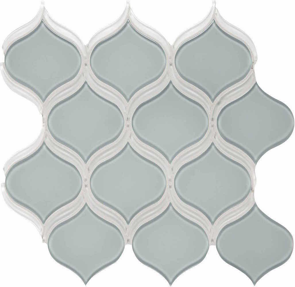 Glass Mosaic Tile Arabesque Tender Gray