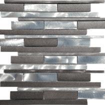 Linear Aluminum Mosaic Tile Blend