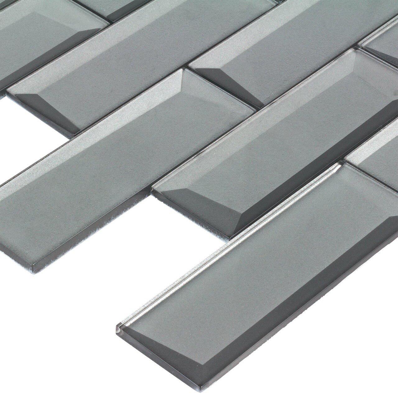 Glass Wall Tile Dimension Gray 2x6