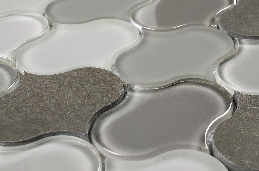 Provenzale Glass Stone Mosaic Tile Gray