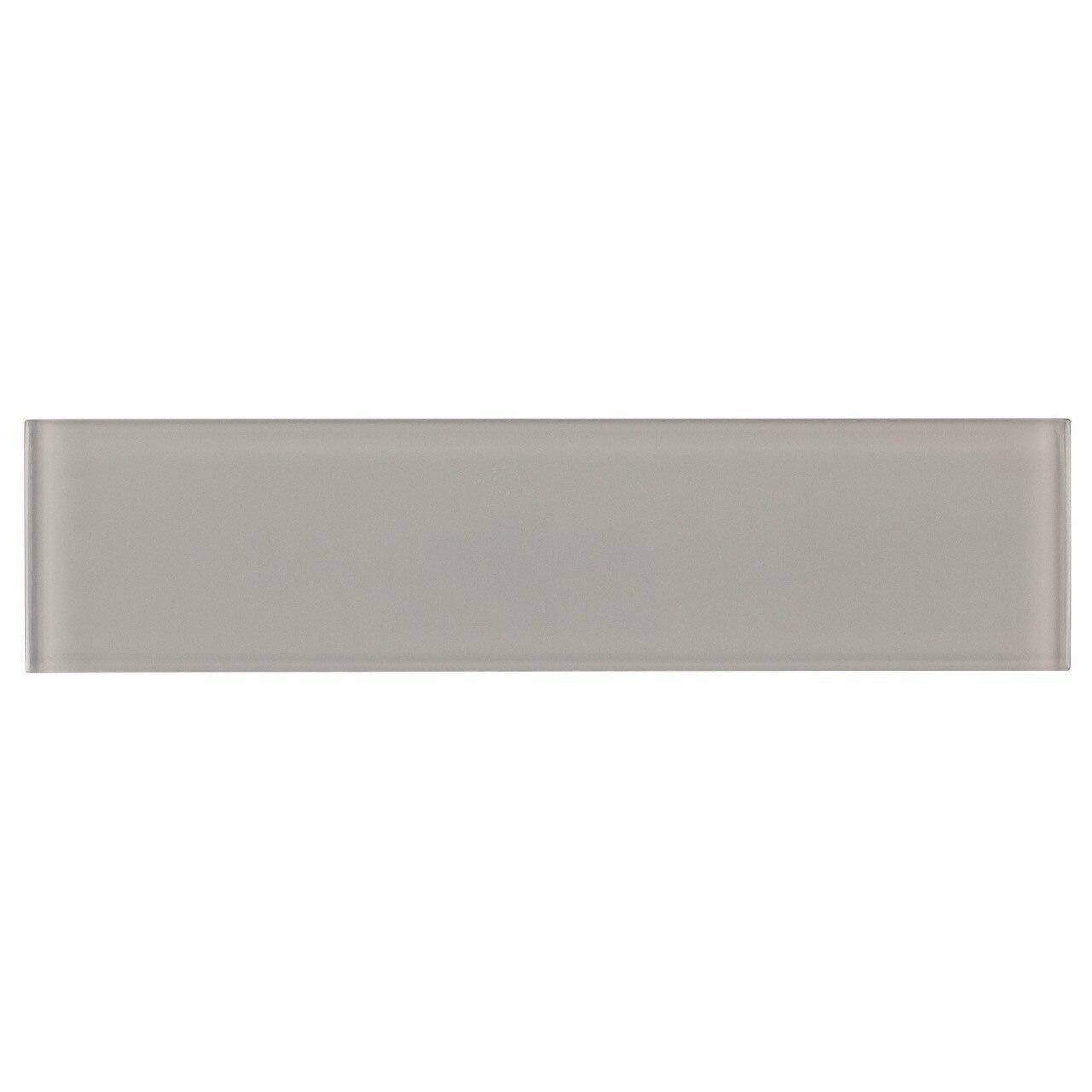 Glass Subway Tile French Gray 3x12