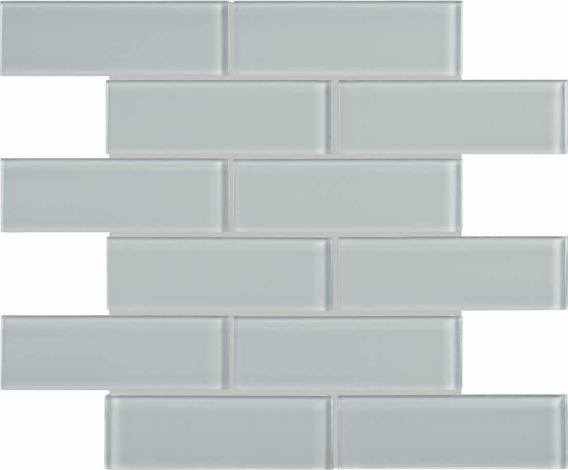 Glass Subway Tile Tender Gray 2 x 6