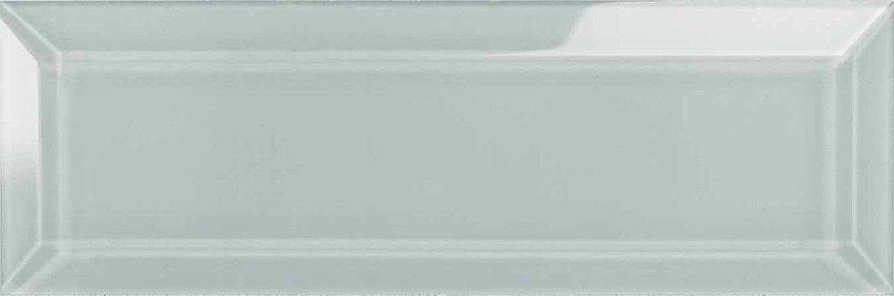 Glass Subway Tile Beveled Tender Gray 3 x 9