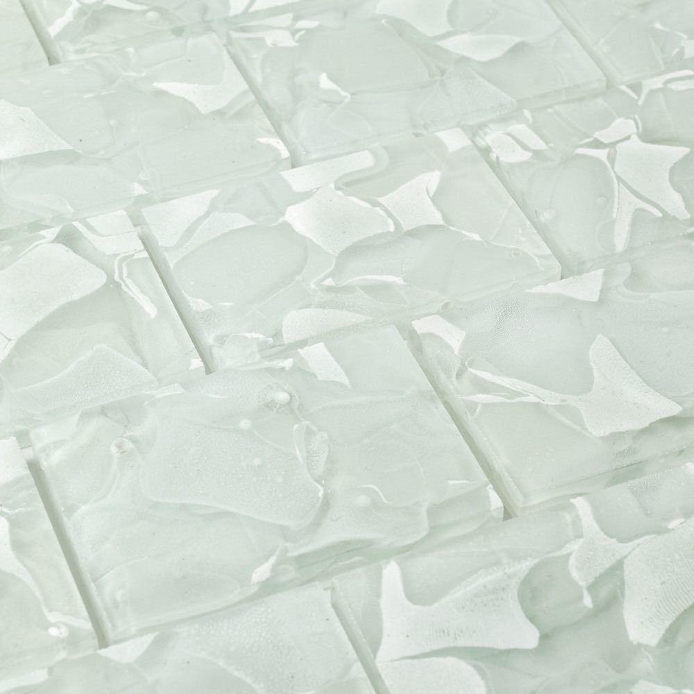 Liquid Glass Mosaic Tile Pearl 2 x 3