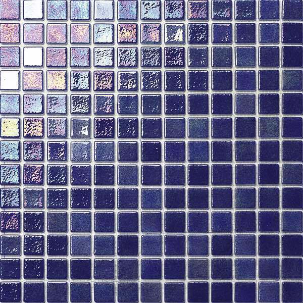 Iridescent Recycled Glass Tile Dark Blue