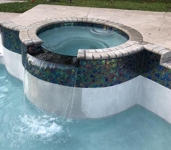 Glass Mosaic Pool Tile Black Sand