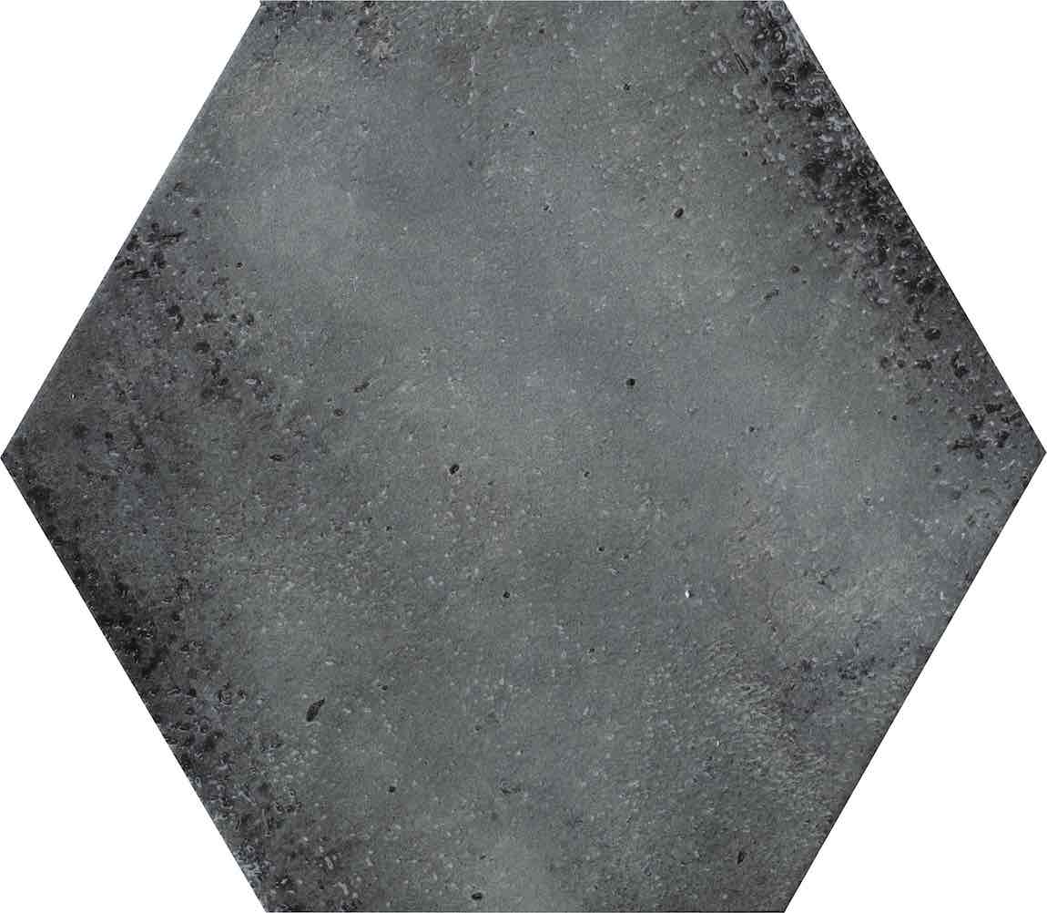 Porcelain Tile Washed Diesel Matte Hex 9.25x10.75