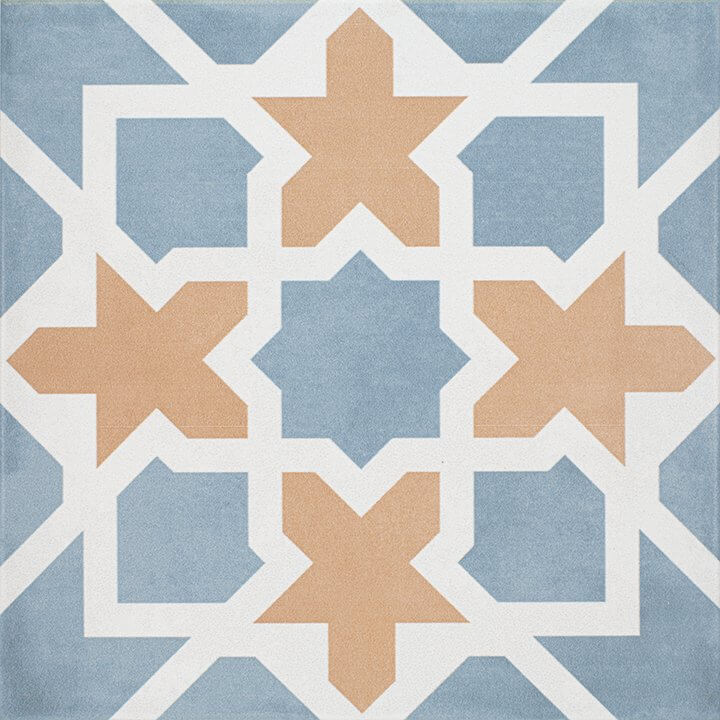 Patterned Tile Cotto Blue 8x8