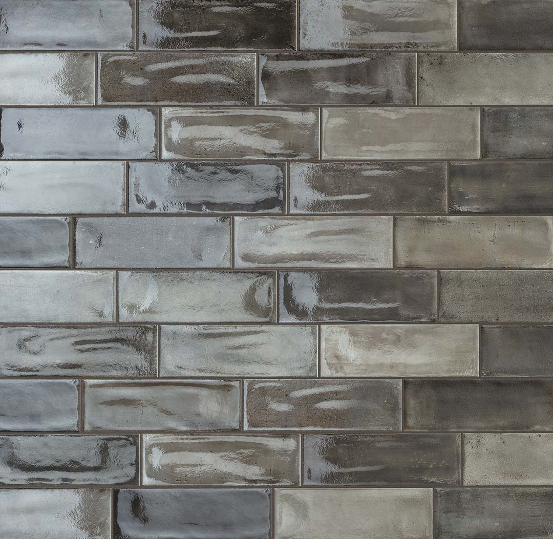 Porcelain Subway Tile Washed Blend Glossy 4x12