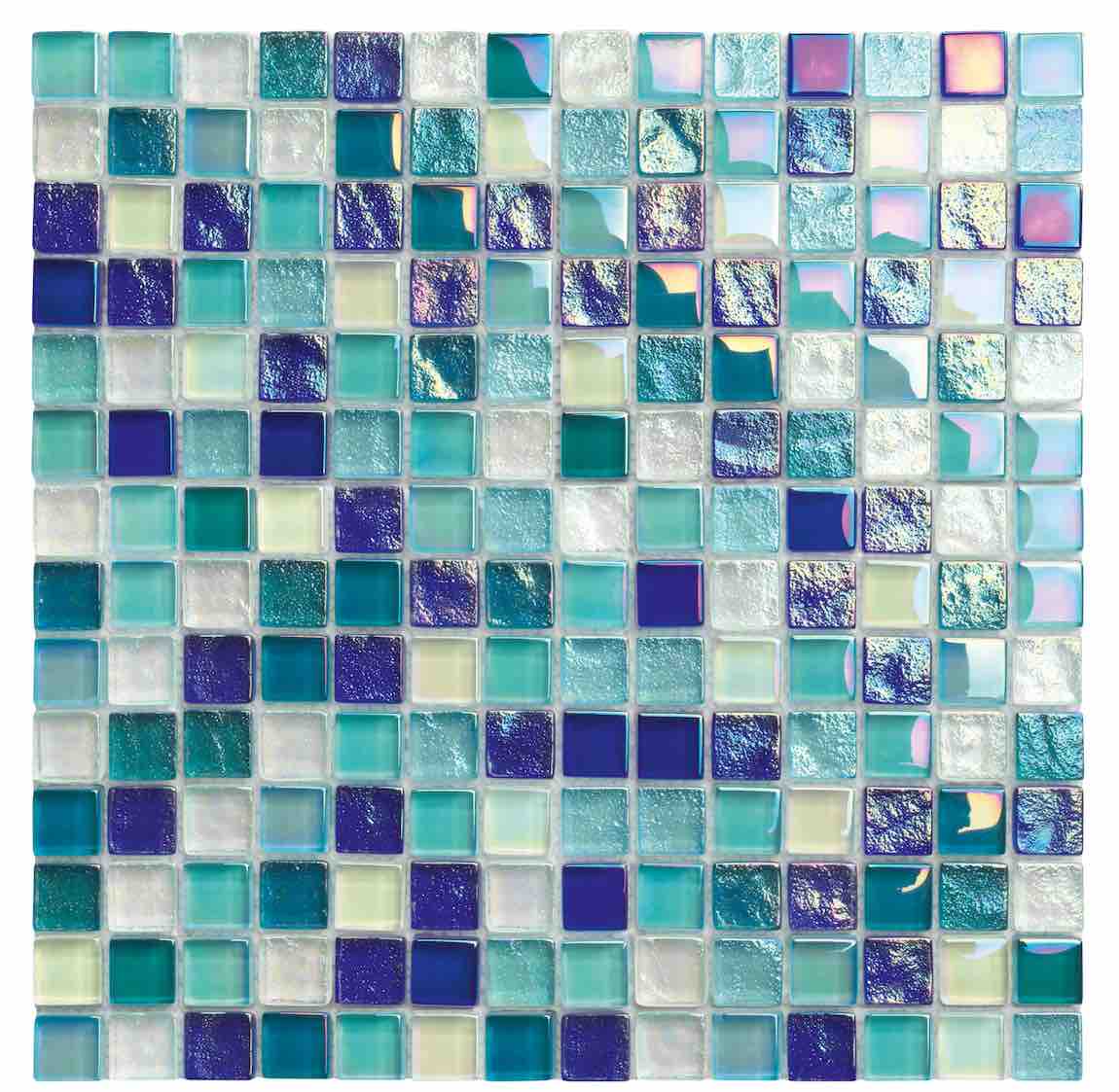 Reflections Iridescent Glass Tile Blend 1x1