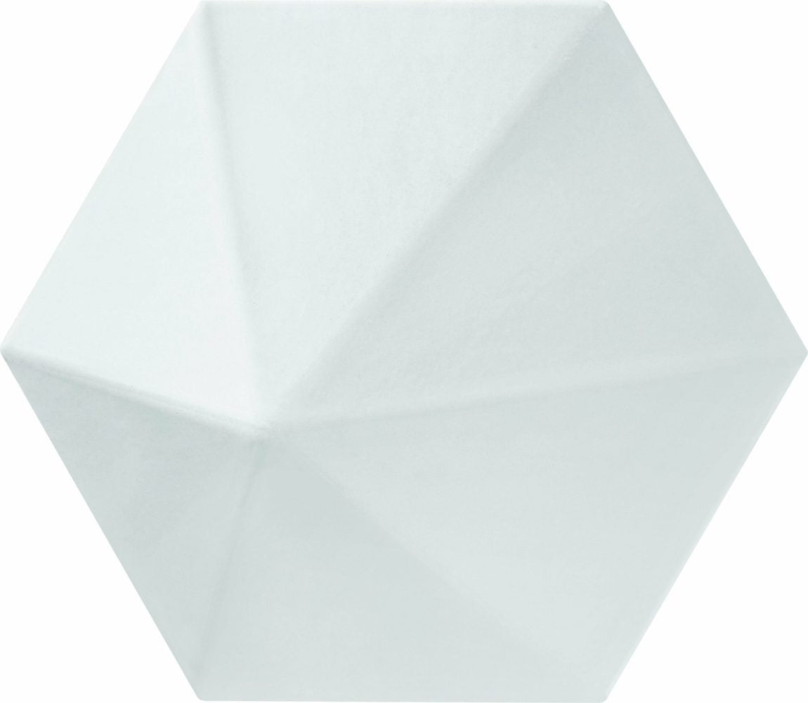 Bright White 6x7 Hexagon 3D Wall Tile