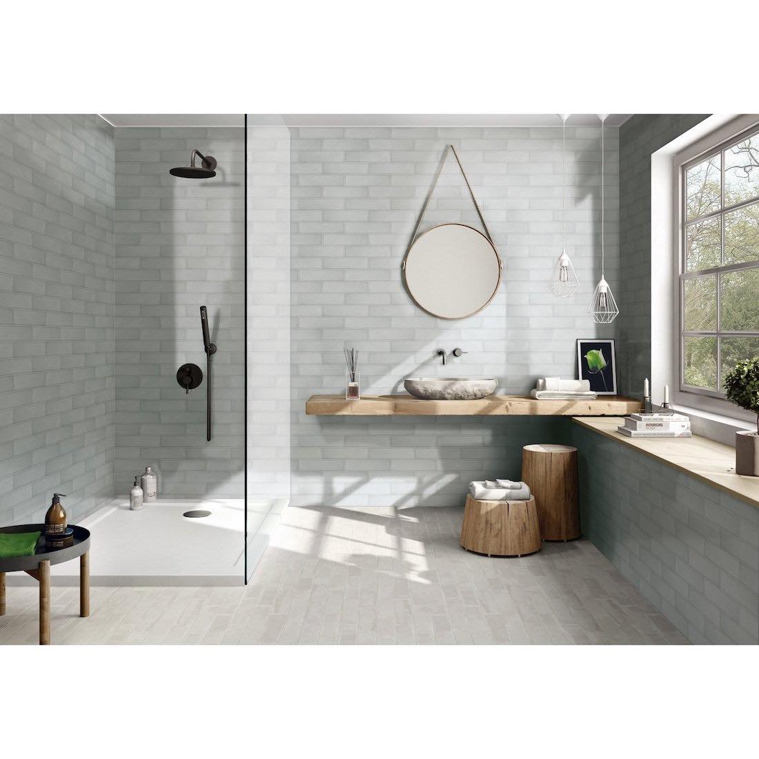 Grey Ceramic Subway Tile 3x12