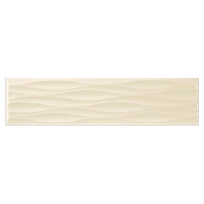 Elegance Creme Glossy Deco Tile 4x16