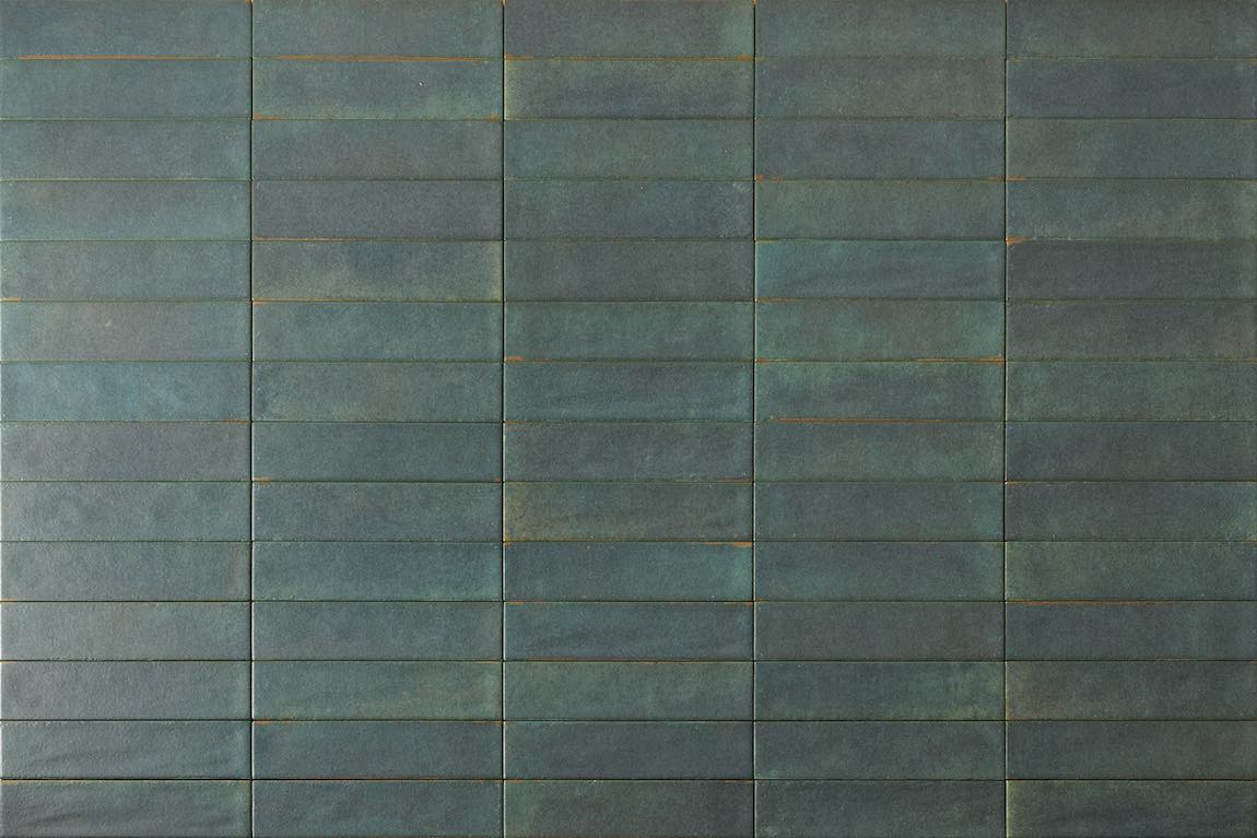 City Distressed Subway Tile Emerald Matte 2x10