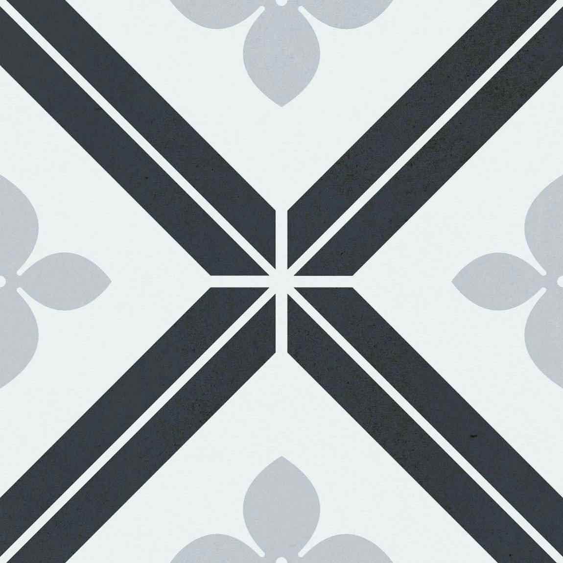 Patterned Porcelain Tile Bloom 8x8