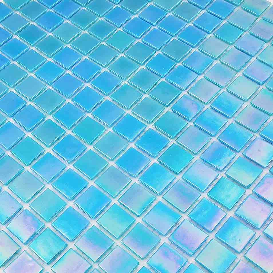 Glass Mosaic Tile Radiance Iridescent Blue