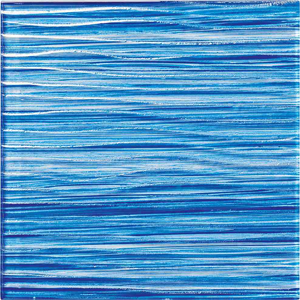 Glass Pool Tile Waves Blue 6x6