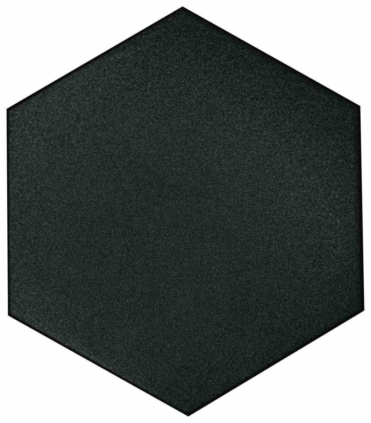 Minimalistic Hexagon Tile Black 8x9