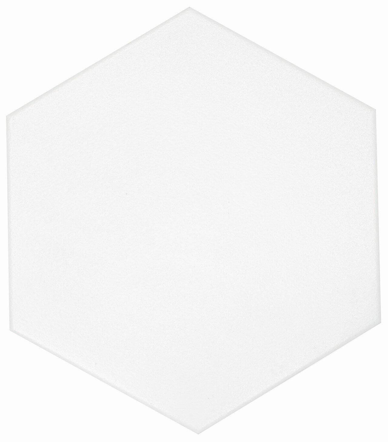 Minimalistic Hexagon Porcelain Tile White 8x9 for floor and wall