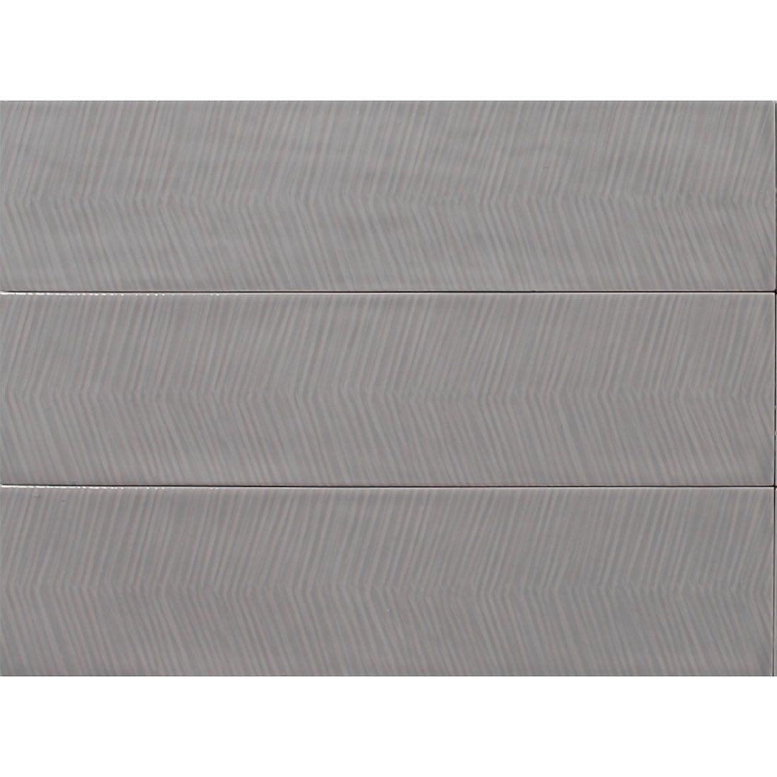 Chelsea Grey Ceramic Subway Tile Deco 3x12