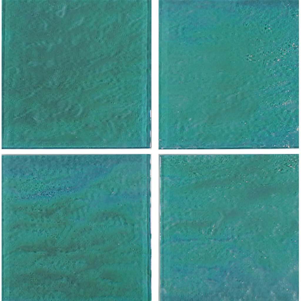 Iridescent Glass Tile Veranda Green 6x6