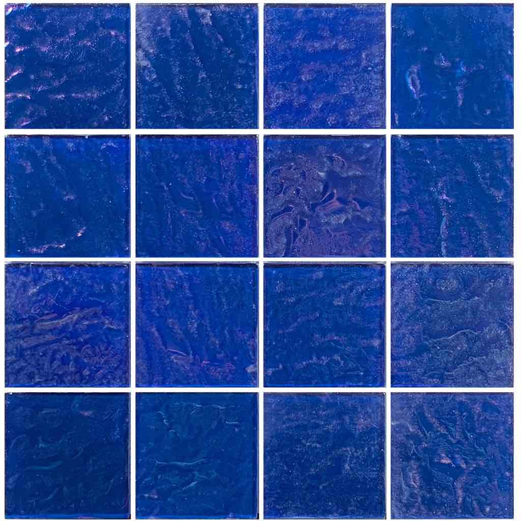 Iridescent Glass Tile Veranda Cobalt 3x3