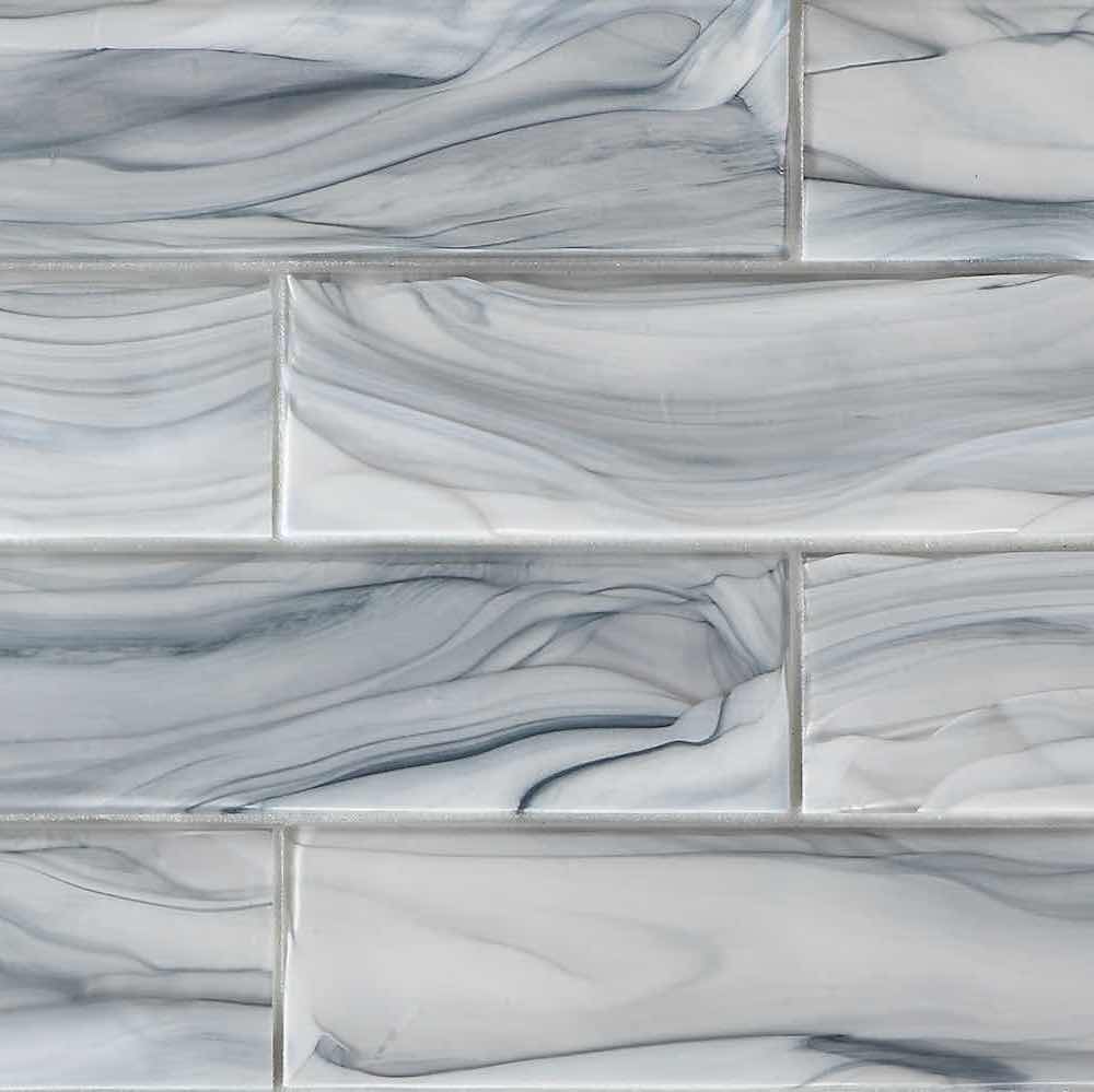 Liquified Glass Subway Tile Lake Matte 3x12