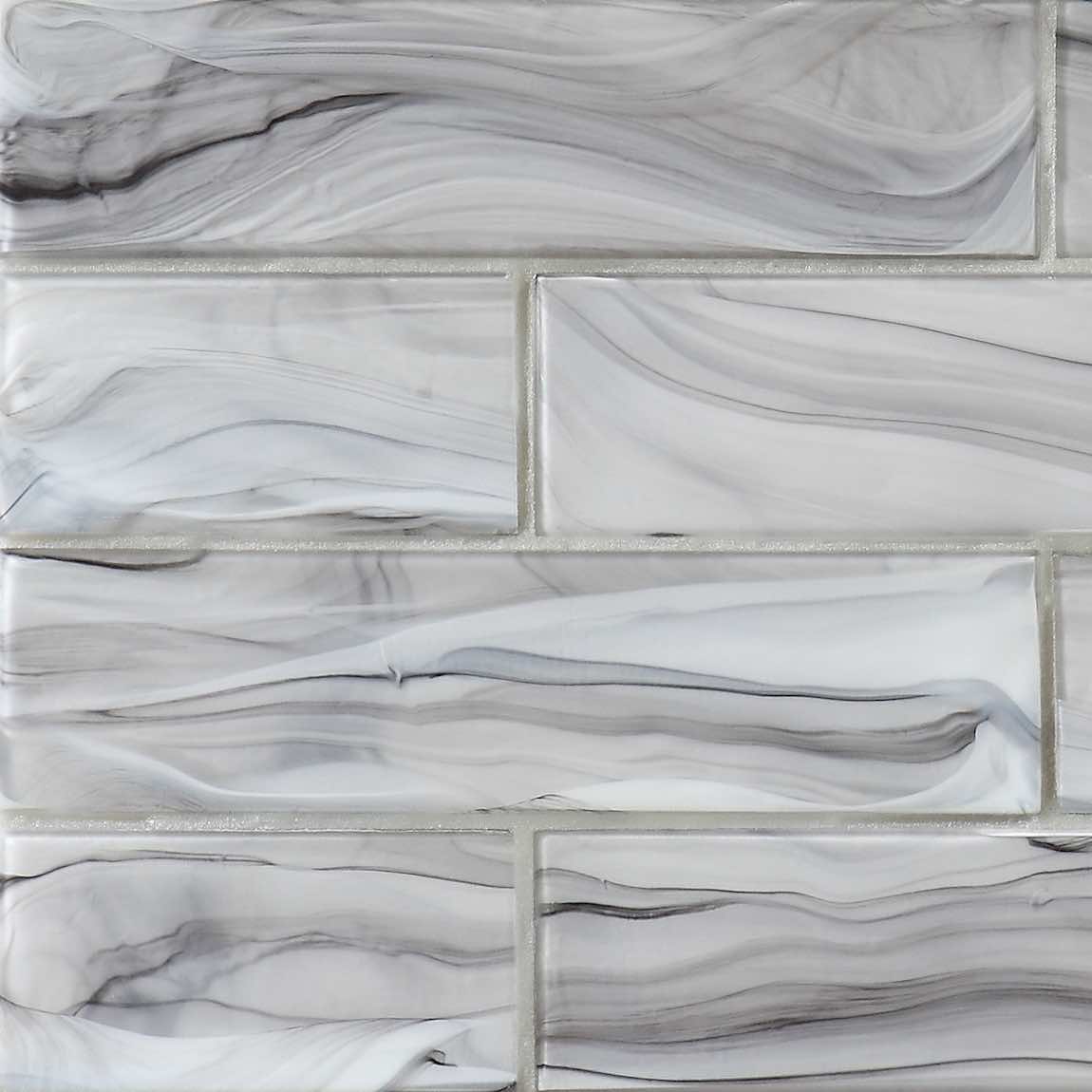 Liquified Glass Subway Tile Storm Matte 3x12