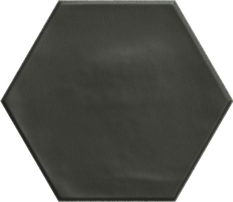 Magnolia Hex Black Matte Porcelain Tile 6x7