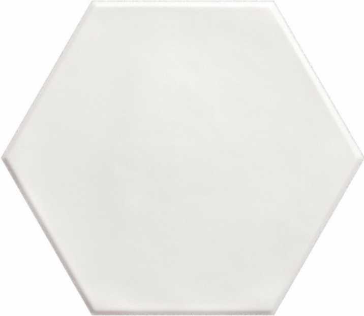 Magnolia Hex White Matte Porcelain Tile 6x7