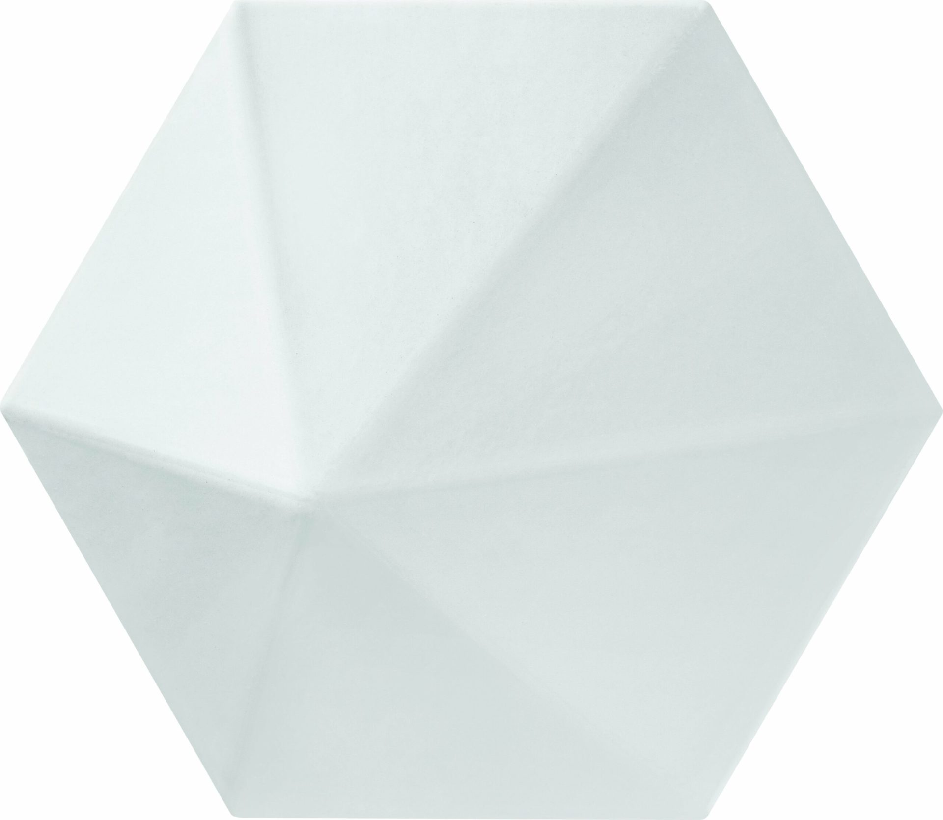 Matte White 6x7 Hexagon 3D Wall Tile