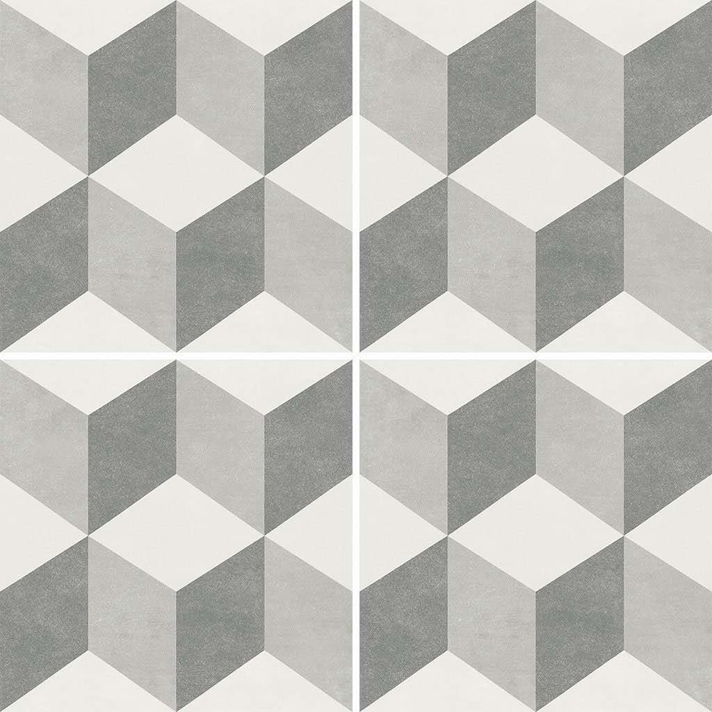 Miami Patterns Cube Porcelain Pool Tile 6x6