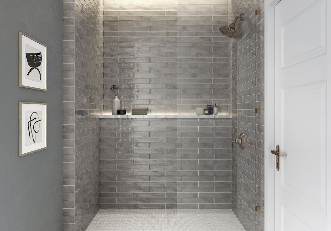 Persia Grey Subway Wall Tile 2.5x16