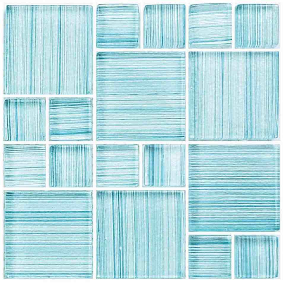 Shallow Waters Glass Mosaic Tile Pattern