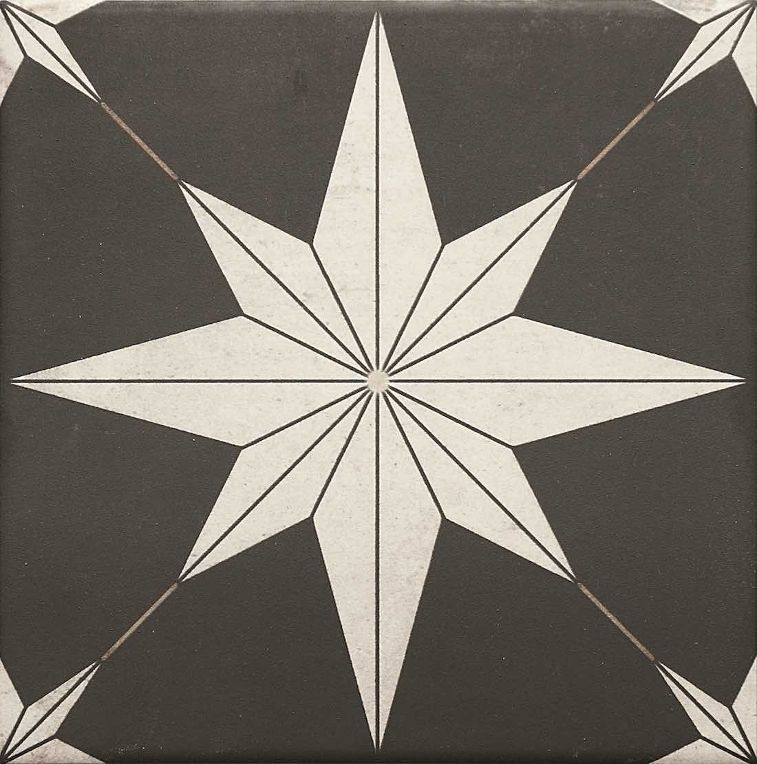 Jazz Patterned Porcelain Tile Star 8x8