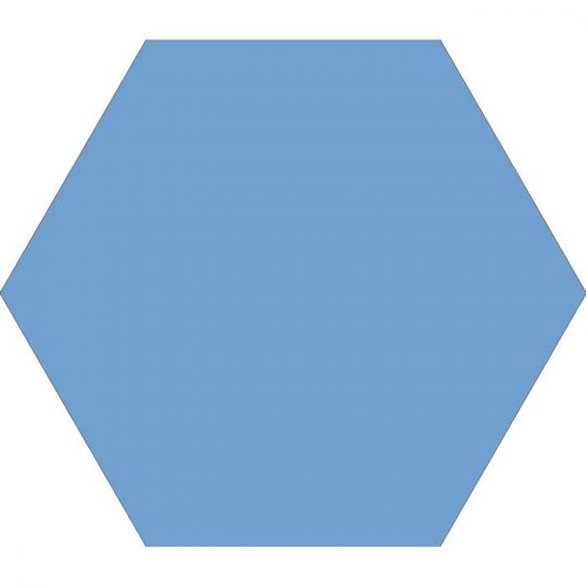 Studio Hexagon Blue Porcelain Tile 9x10 for floor and walls