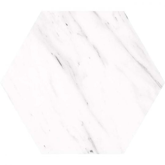 Studio Hexagon Carrara Porcelain Tile 9x10