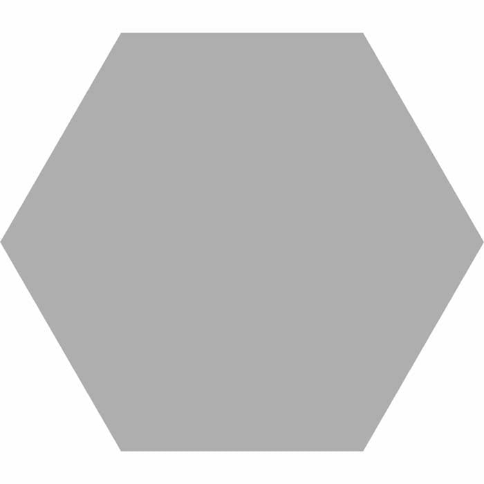 Studio Hexagon Silver Porcelain Tile 9x10 for floor and wall