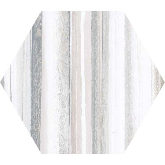 Studio Hexagon Swirl Grey Porcelain Tile 9x10 for kitchen backsplash and floor