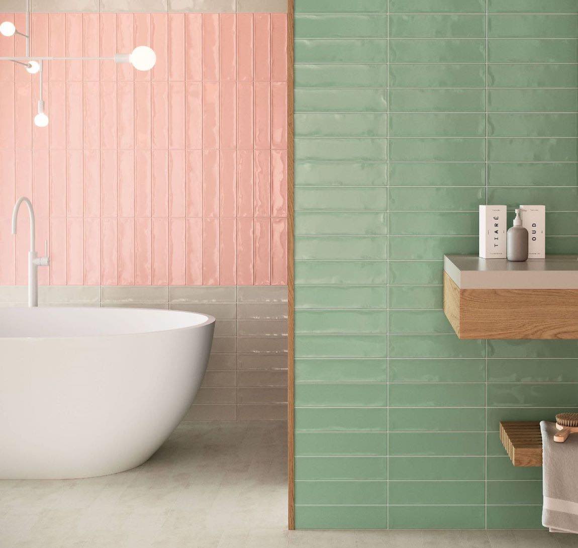 Subway Wall Tile Glossy Pink 3x12