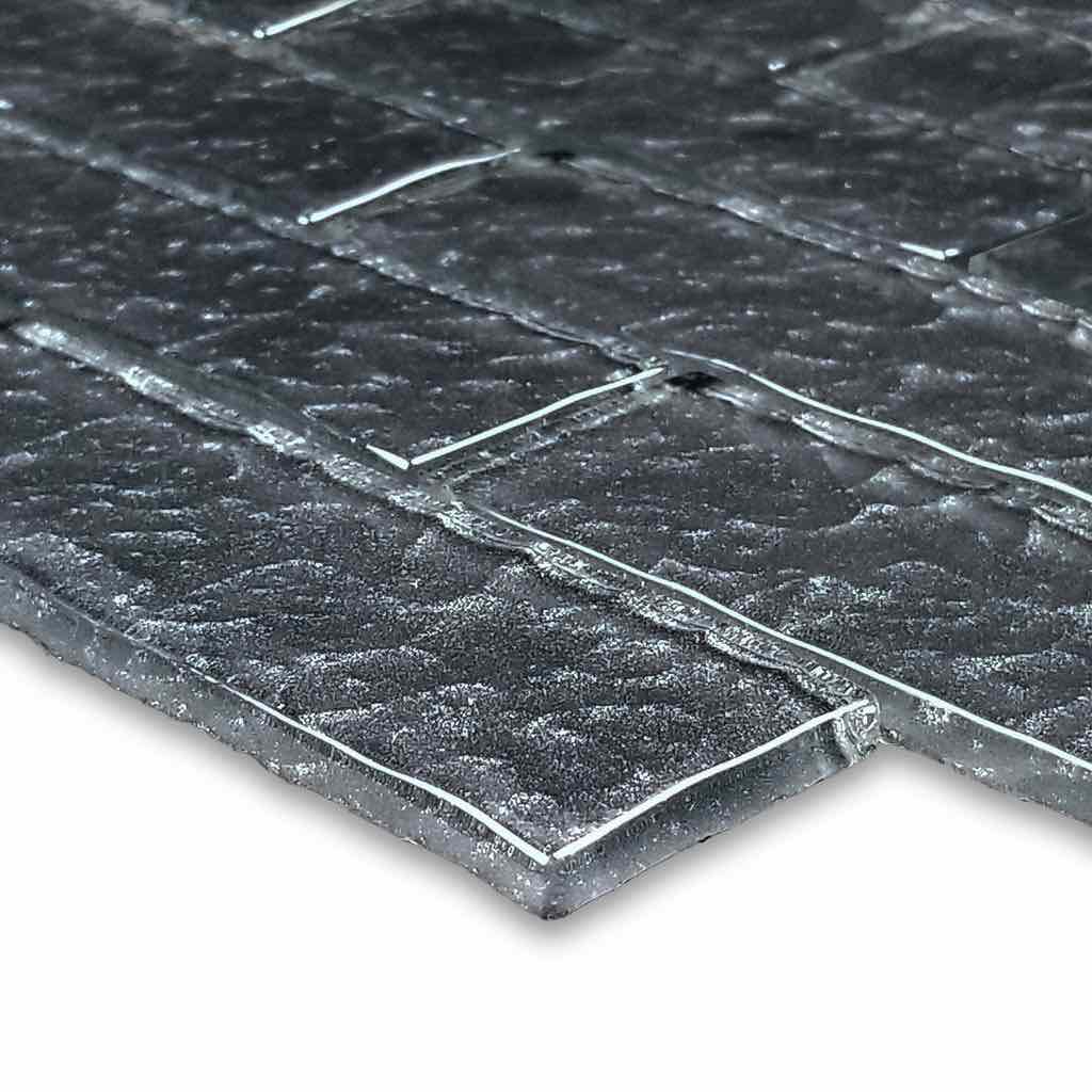 Surfaced Glass Tile Black 2x6