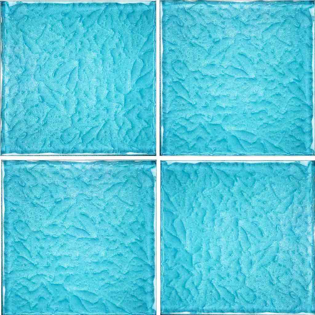 Surfaced Glass Tile Turquoise 6x6