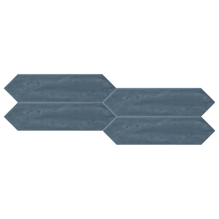 Urban Navy Glossy 3x12 Picket Ceramic Wall Tile