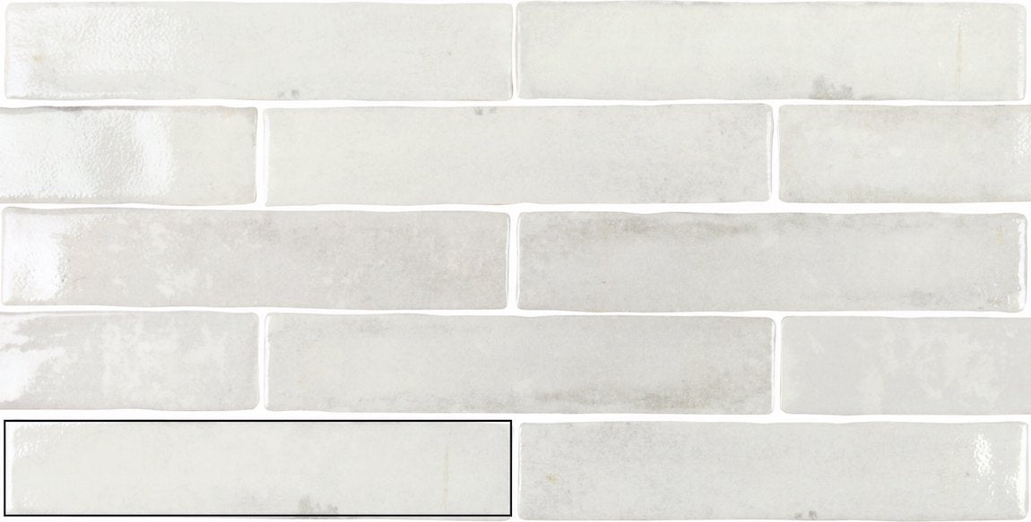 Southern Subway Tile 2x10 Washed White