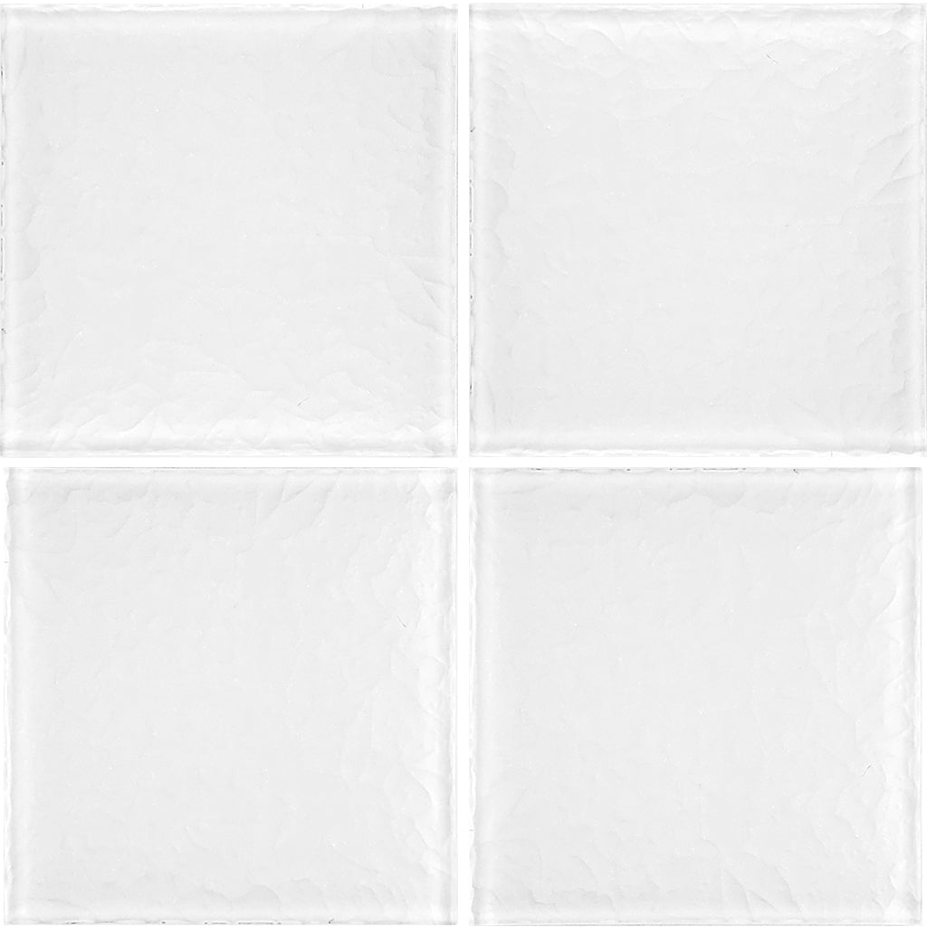 Surfaced Glass Tile White 6x6 for saltwater swimming pool