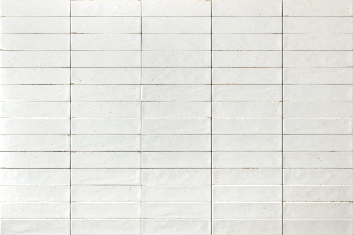 City Distressed Subway Tile White Matte 2x10